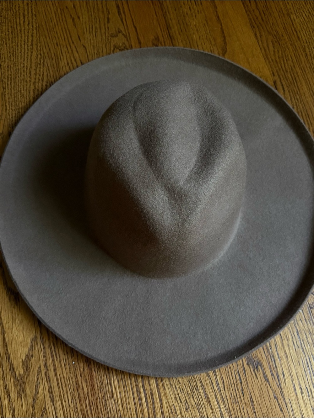 Universal Thread Camel Brown Wool Felt Adjustable Wide Brim Fedora Hat